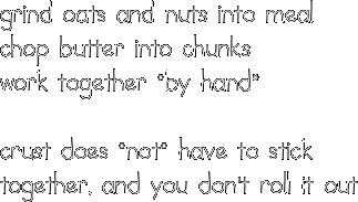 grind oats and nuts into