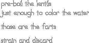 pre-boil the lentils just enough to