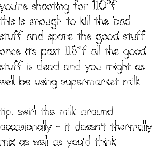 you're shooting for 110�f